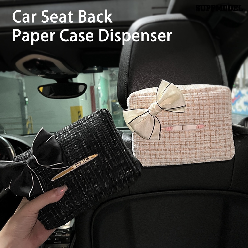 [Dekorasi] Kotak Tisu Mobil Dengan Ikatan Simpul Shockproof Luxury Car Seat Back Napkin Box Untuk Rumah