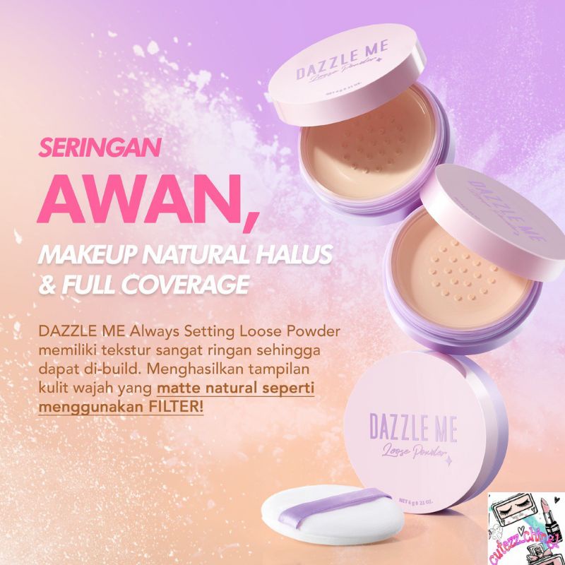 ☃️Cutezz_ching1☃️Dazzle Me Always Setting Loose Powder | Soft Smooth Long Lashting | Bedak Tabur