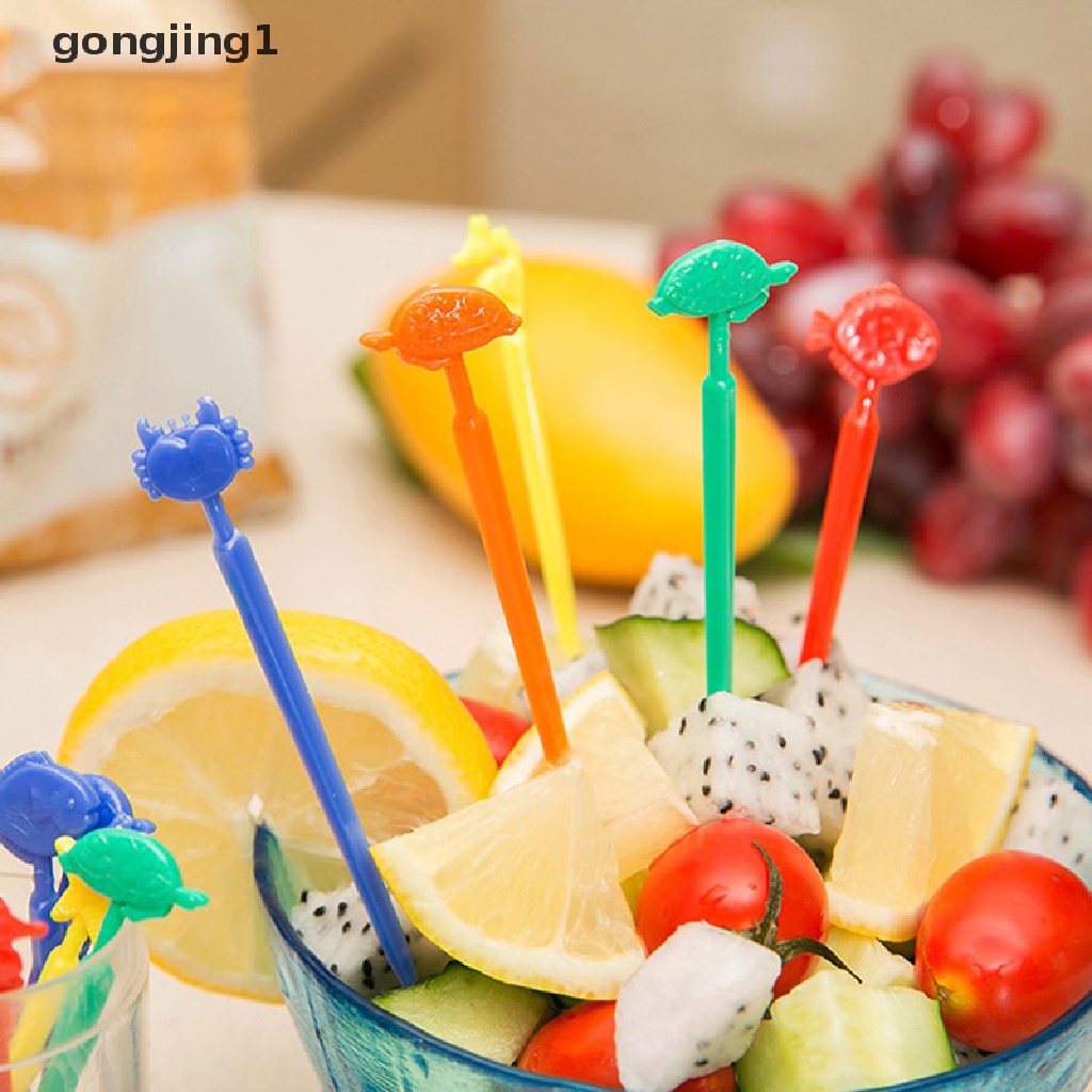 Ggg 18Pcs Garpu Buah Kartun Garpu Kotak Bento Garpu Gaya Laut Buah Kue Dessert Forks ID