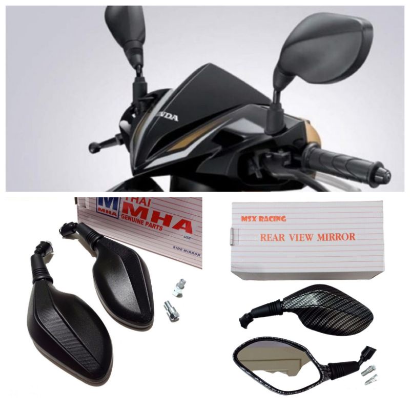 Spion Model Click Kaca Spion125 HMA Thailand Buat semua motor Yamaha &amp; Honda pemasangan pnp Honda PCX / Yamaha nmax Vario ADV Beat Scoopy Fino Mio dan motor Laennya