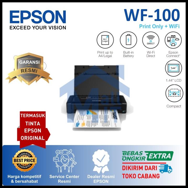 Terbaru  Printer Epson Wf-100 Epson Wf 100 Portable Garansi Resmi