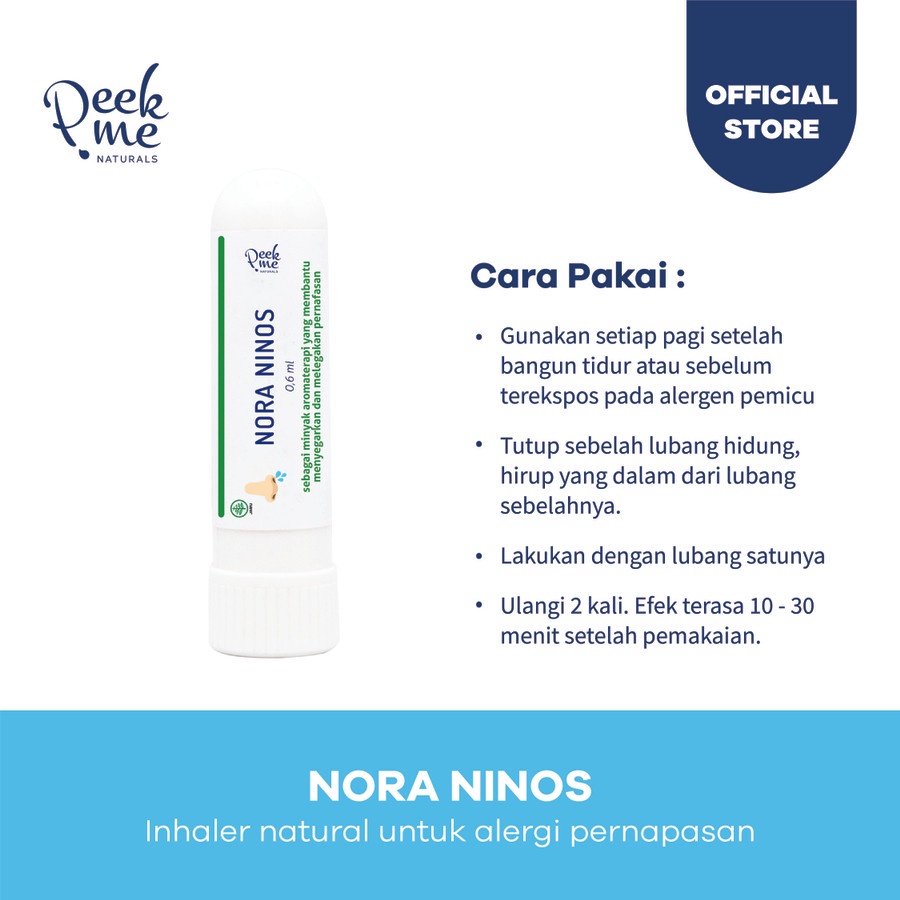 PEEK ME NORA NINOS 0,6ML Pernapasan Asma Sinus Alergi Rhinitis Debu