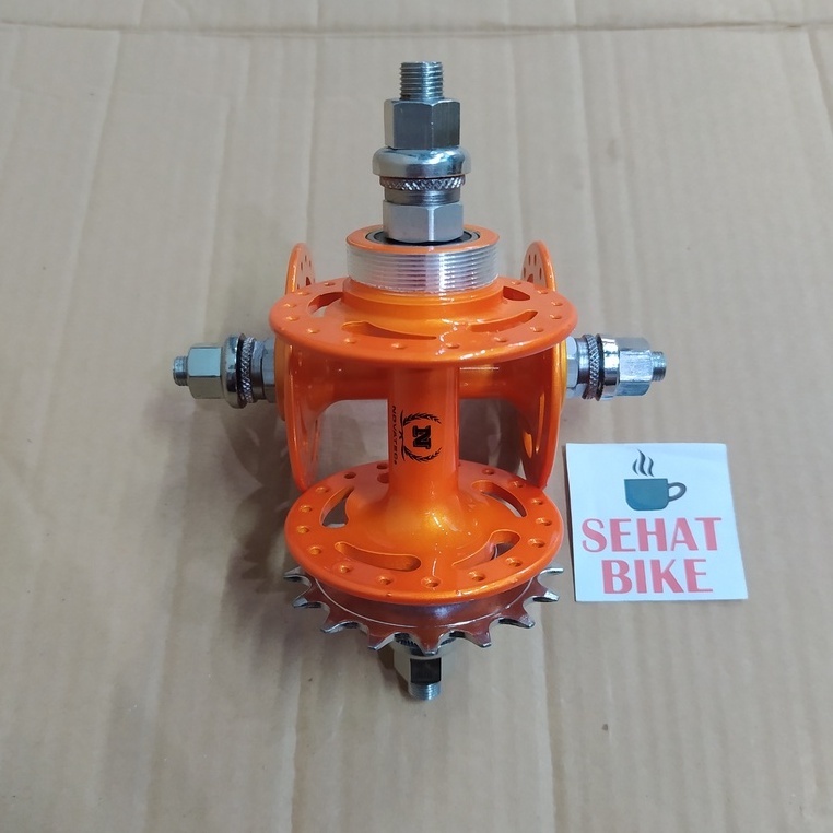 Hub Single Speed Novatec ORANGE Lubang 36 17T Doltrap Seal Bearing