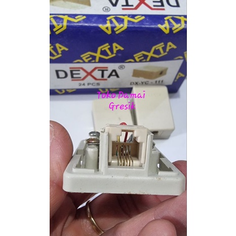 Roset Terminal Telephone 1 lubang. Soket Telepon RJ 11 RJ11 4 pin