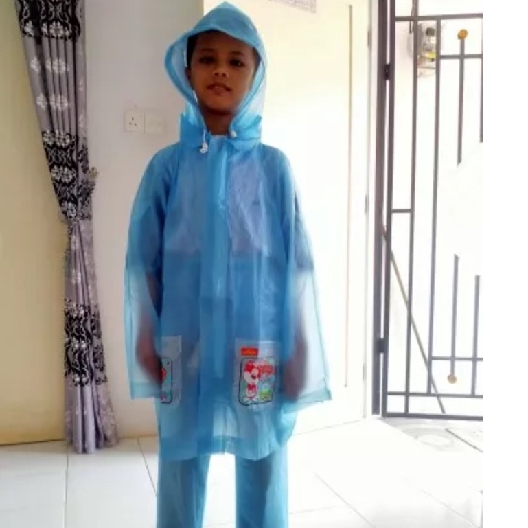 Jas Hujan Anak 11Tahun Mantel Jaket Celana Transparan