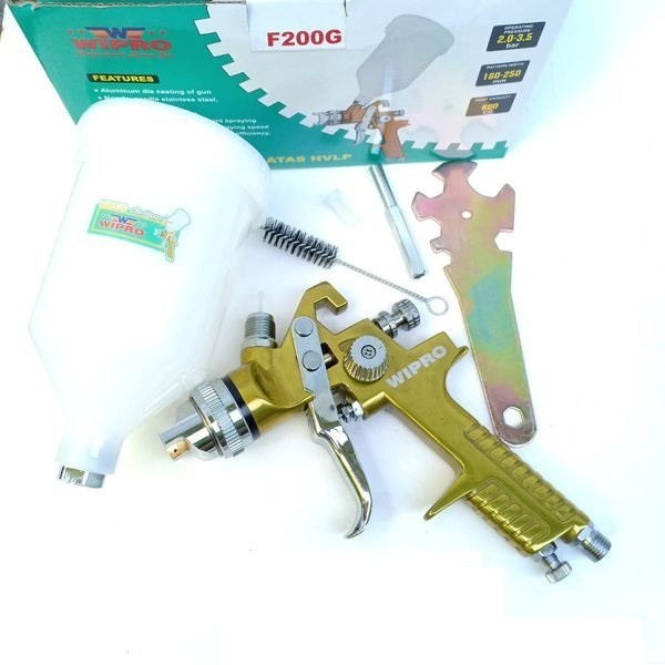 WIPRO HVLP F200G F 200 G Spray Gun Alat Semprot Cat - Tabung 600ml