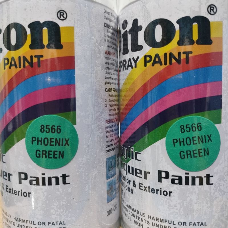 Pilok Pilox Cat Semprot Diton Phoenix Green 8566 Hijau Telur Asin Glossy 300cc Spray Paint