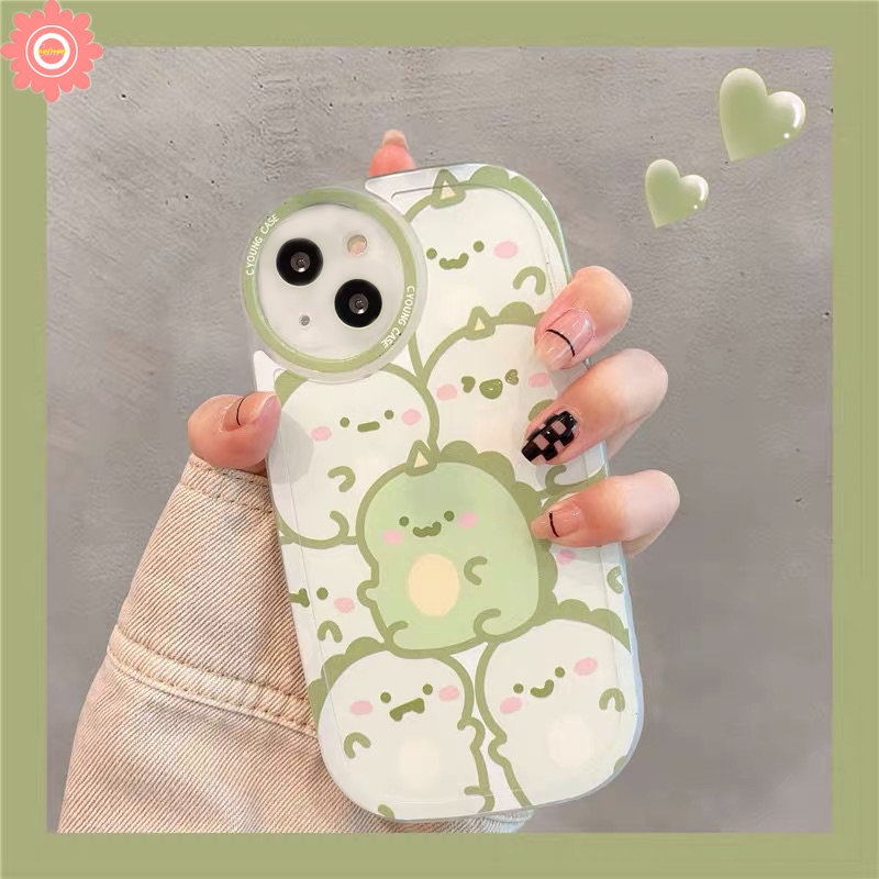 Lovely Dinosaurus Lucu 3D Bow-knot Hias Case Vivo Y22 Y12 Y16 Y21 Y15 Y17 Y91 Y91C Y20 Y15s Y21s Y12i Y35 Y33S Y11 Y11s Y01 Y30 Y21A Y33T Y20i Y15A Y95 Y51 Y50 Y21T Soft Case