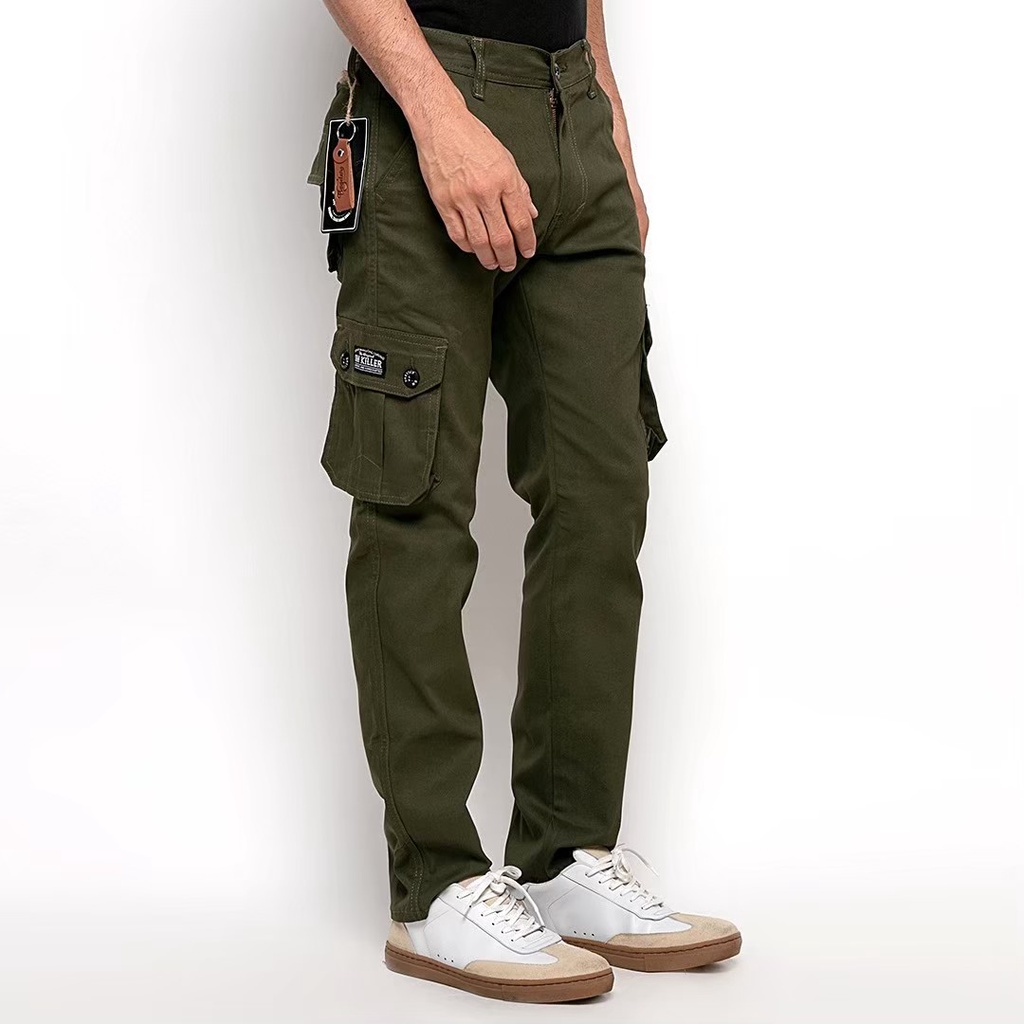 Celana cargo panjang pria celana kargo panjang pria PDL pants pria celana panjang celana kargo panjang cargo panjang celana kargo panjang Killer warna krim art  SMCPL101