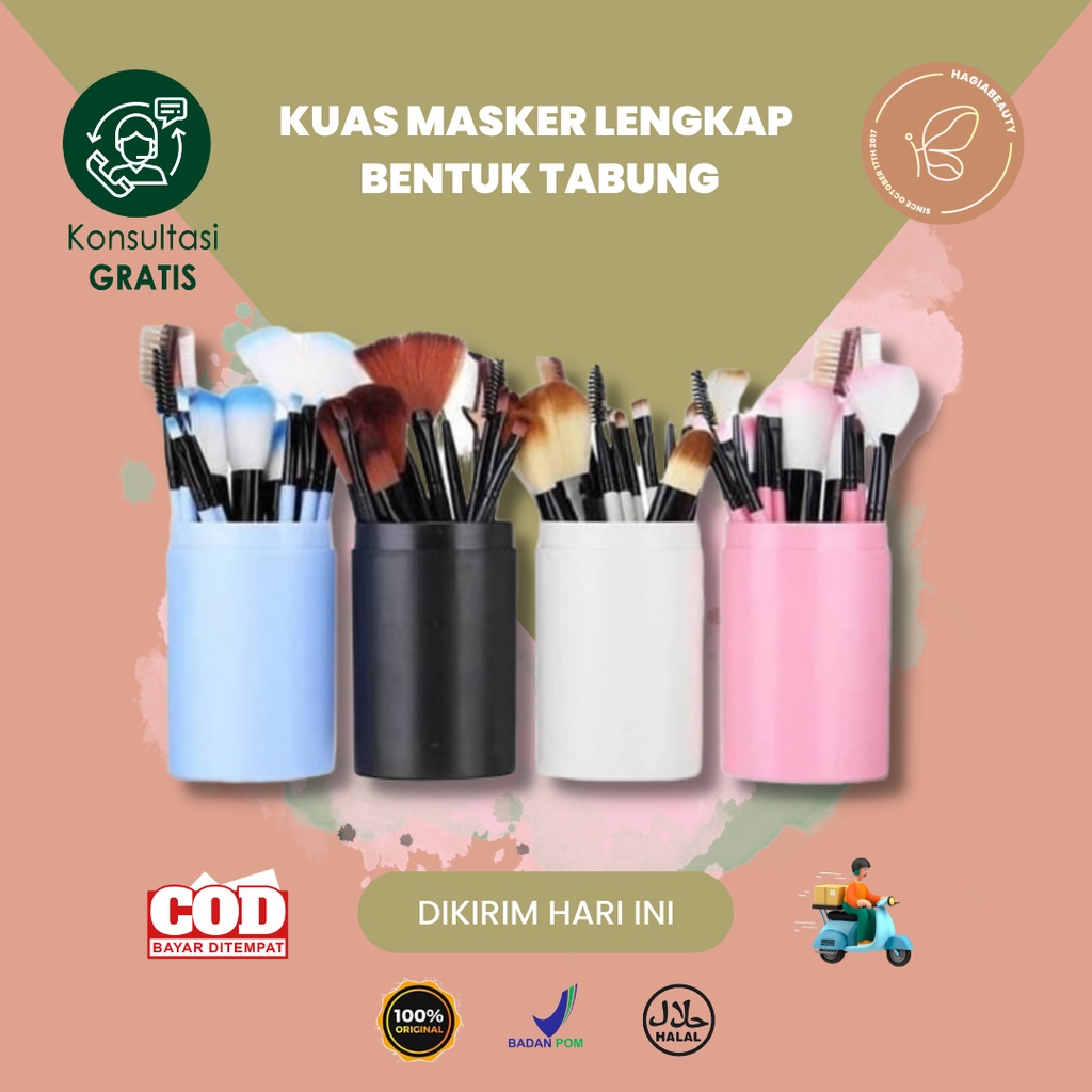 KUAS MASKER LENGKAP BENTUK TABUNG