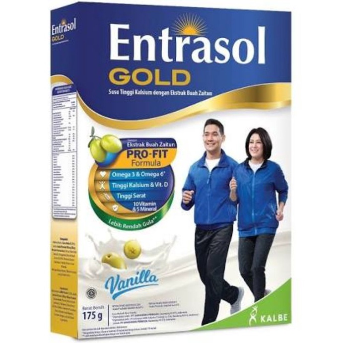 

Susu Lansia Entrasol Gold Original, Vanilla dan Coklat chocolate 175gram