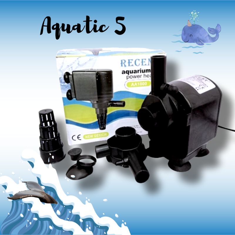 Mesin Pompa aquarium kolam hidroponik RECENT AA 1800