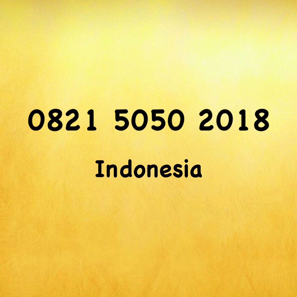 Nomor Cantik Simpati Seri Tahun - 50 - 18 - 0821 5050 2018