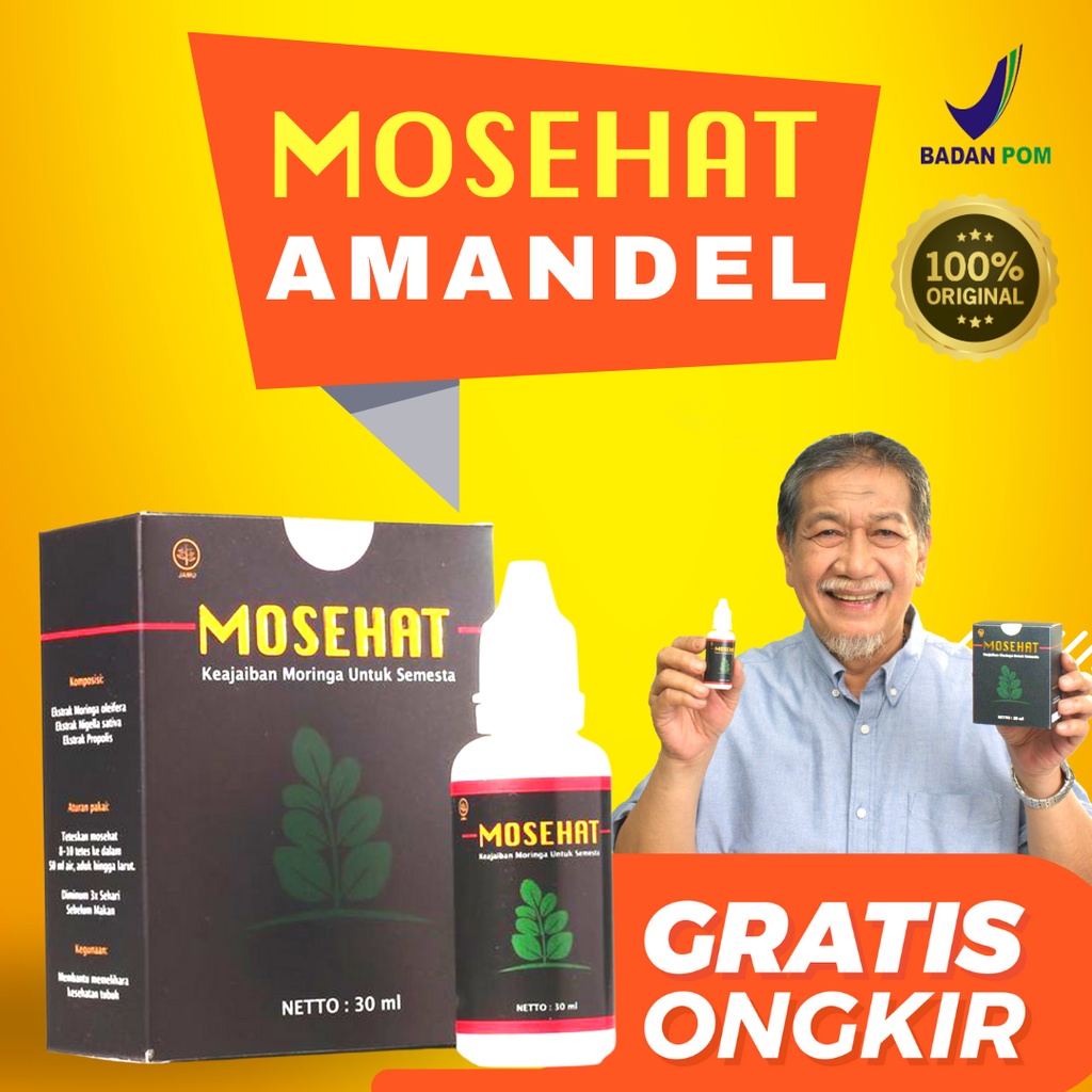 HERBAL MOSEHAT OBAT AMANDEL / RADANG TENGGOROKAN BPOM 100% ORIGINAL