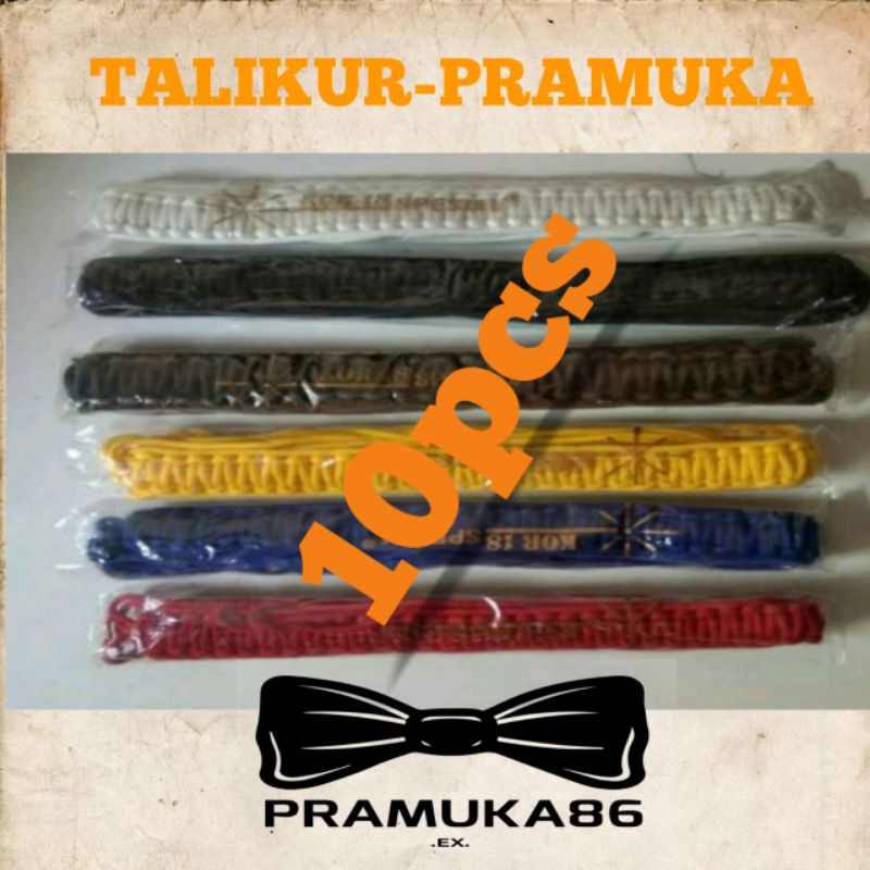 (10pcs) Tali Pluit Pramuka / Tali Peluit Talikur Pramuka Besar Warna-Warni Bagus