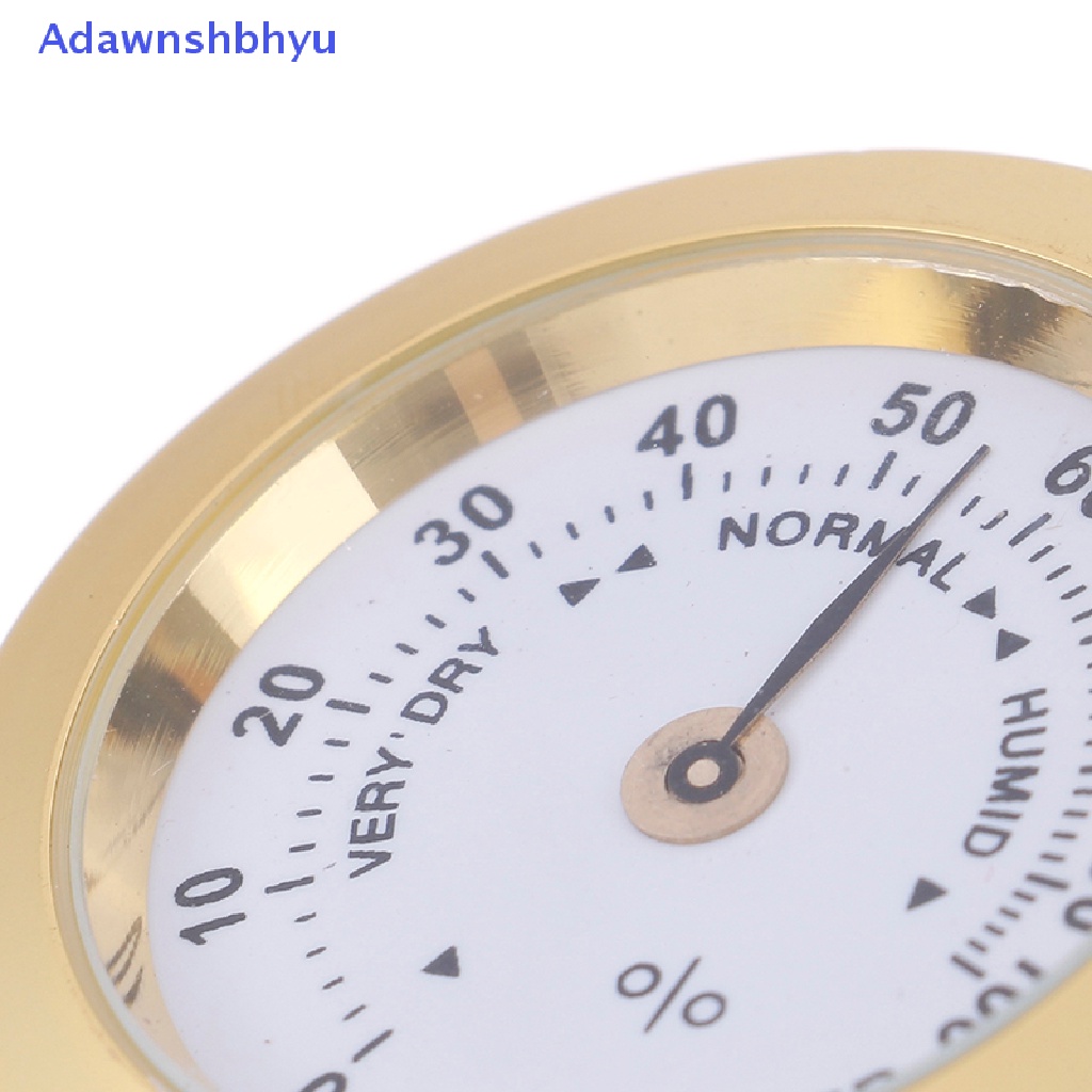 Adhyu 37mm round gold cigar measure hygrometer Pelembab Kelembaban ID