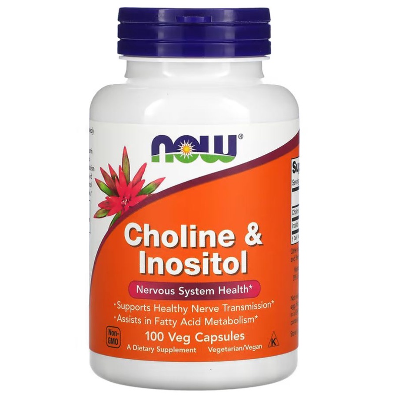 Now Foods Choline Inositol 100 VegCaps ORI USA Now Choline Inositol