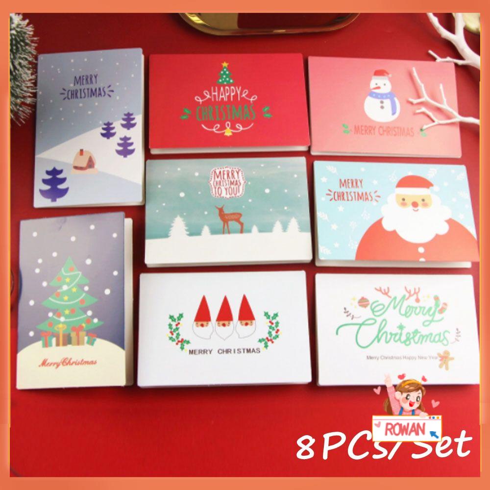 R-bunga Kartu Ucapan Untuk Hadiah Ulang Tahun Pesta Postcard Santa Claus Xmas Party Decor Postcard