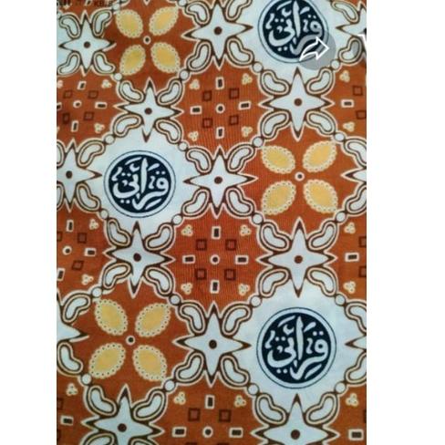 ((P-4&7❤)) Bahan Kain Batik Qiroati Oren seragam batik sekolah TPQ Batik TPQ Qiroati bahan Batik Qir