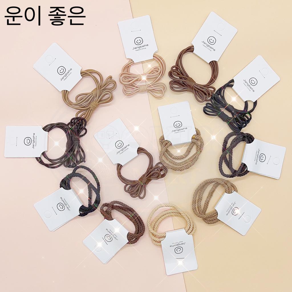 Karet Rambut Korea SET 3 Motif Bottega / Ikat Rambut Korea Aksesoris [PREMIUM]