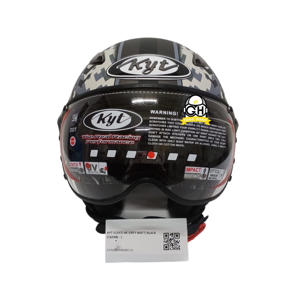 Helm KYT ELSICO motif #6 grey matt | black