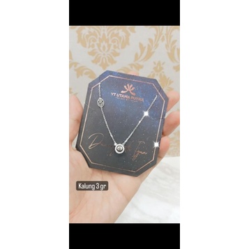 kalung dancing stone mas putih.kuning dan rosegold mas 8k kalung igun