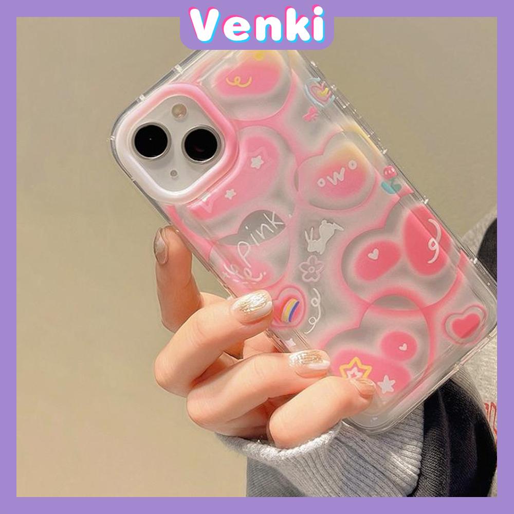 Case For iPhone 14 Pro Max TPU Soft Jelly Airbag Clear Case Rainbow Stars And Hearts Camera Protection Shockproof For iPhone 14 13 12 11 Plus Pro Max 7 Plus X XR