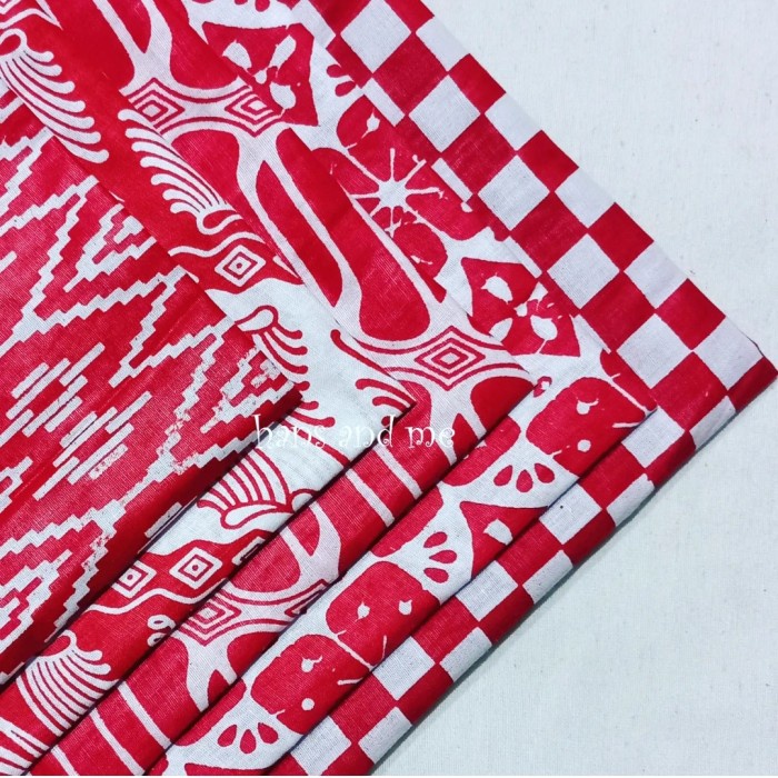 Kain Kain Perca Batik Motif Merah Putih (L)