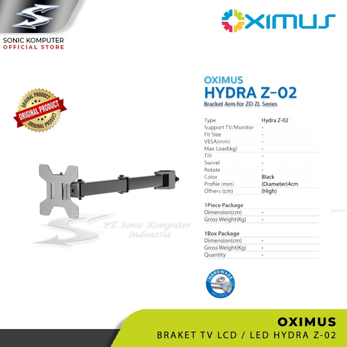 Bracket Arm for ZD ZL Series OXIMUS HYDRA Z02 ARM