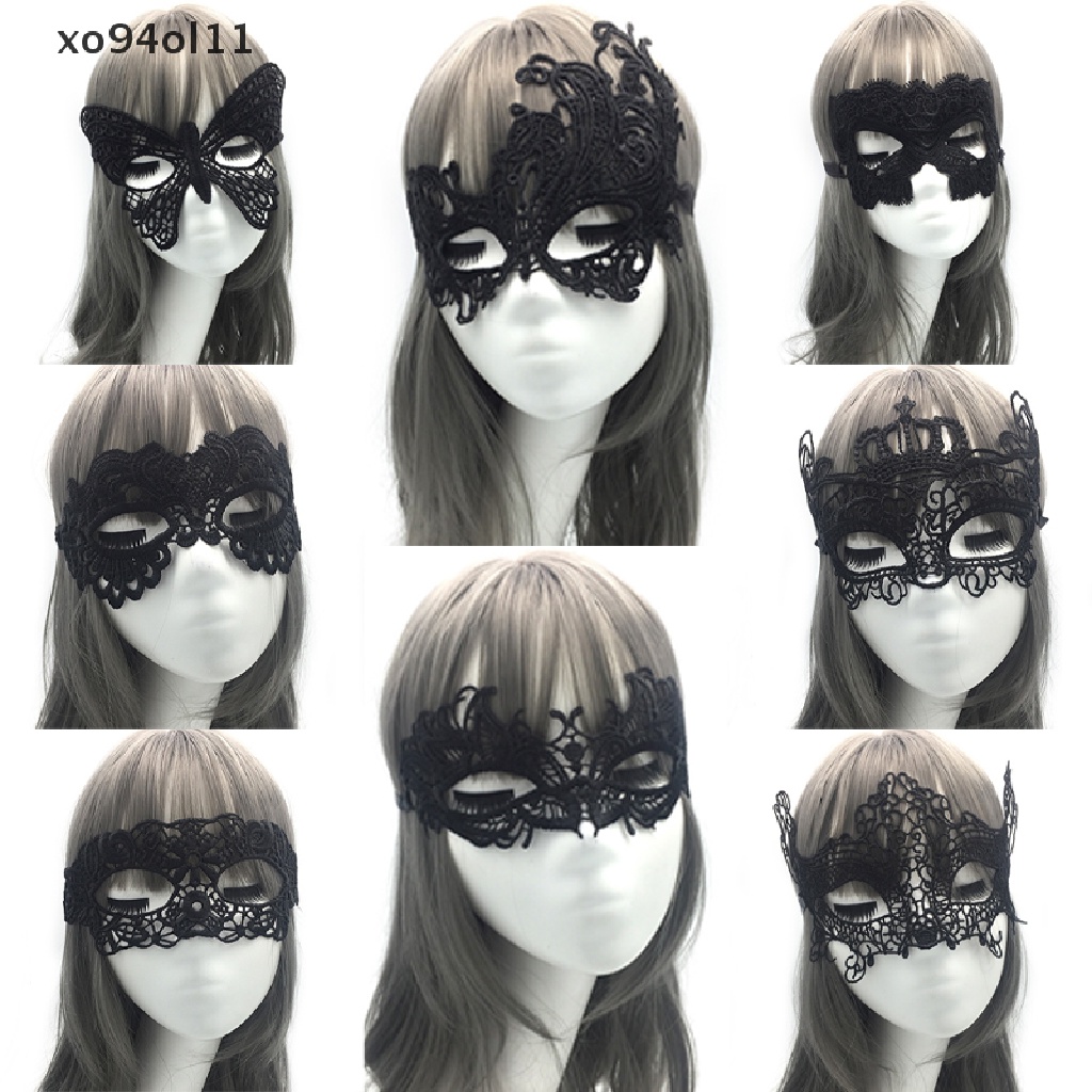 Xo Wanita Berongga Renda Masquerade Topeng Wajah Seksi Cosplay Prom Pesta Props Eye Mask OL