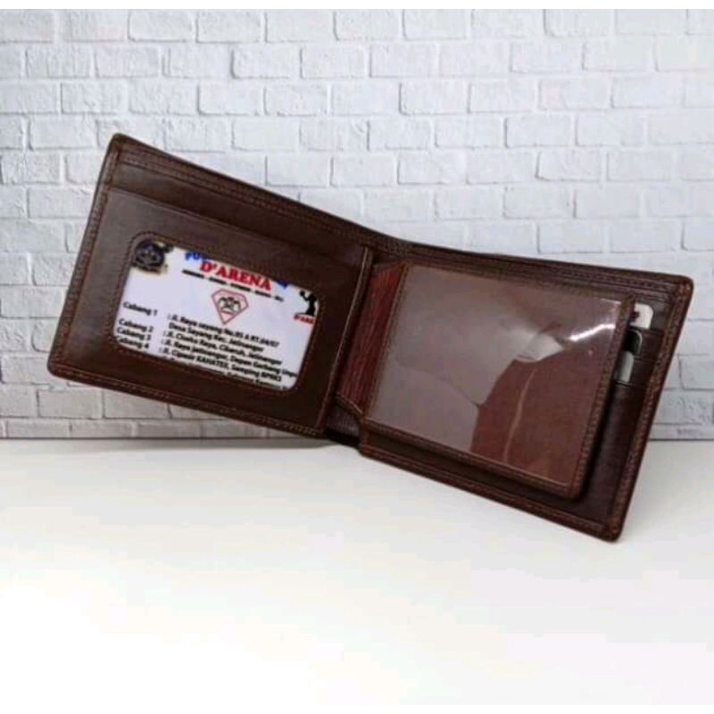 Dompet Pria Lipat Mini Slim Wallet Original 100% Kulit Sapi Asli