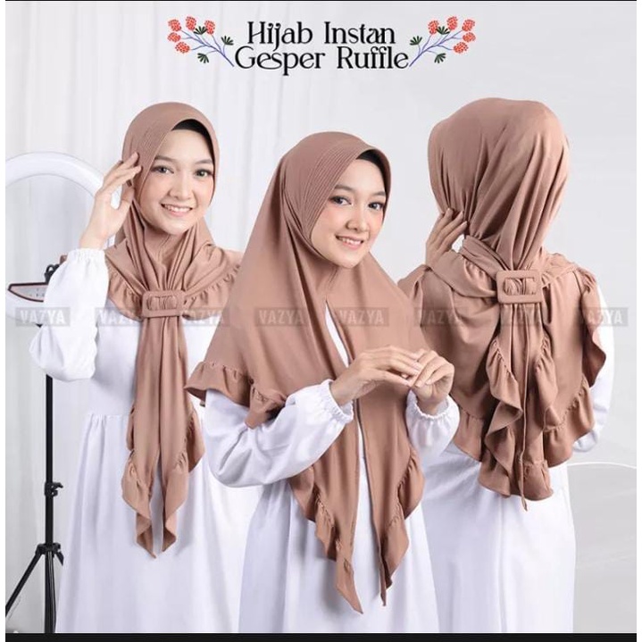 HIJAB INSTAN FREE GESPER ORIGINAL AL FAREZI / JILBAB INSTAN PREMIUM / JILBAB KEKINIAN TERBARU