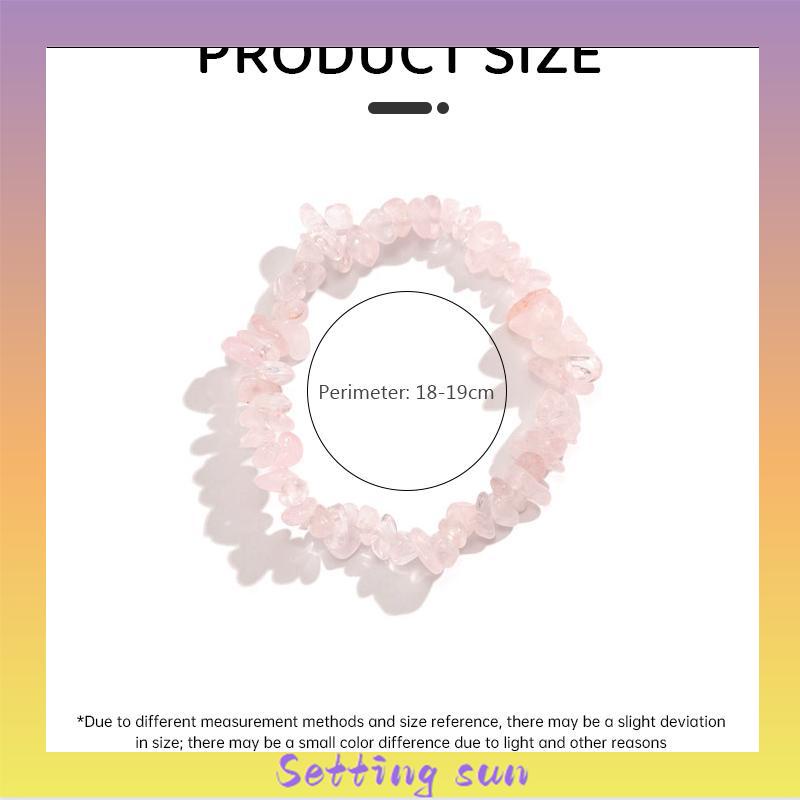 Gelang Kristal Batu Alam aksesoris fashion Korea Untuk Wanita TN