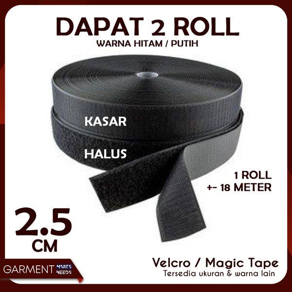 

Velcro 2.5 Cm Magic Tape Kasar Halus 18 Meter