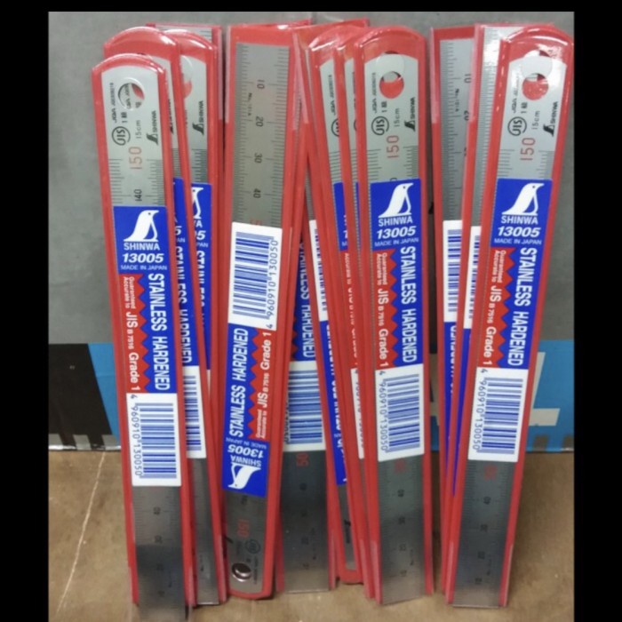 

Matr Penggaris Stainless Steel 15Cm Merk Sinwa Original Japan