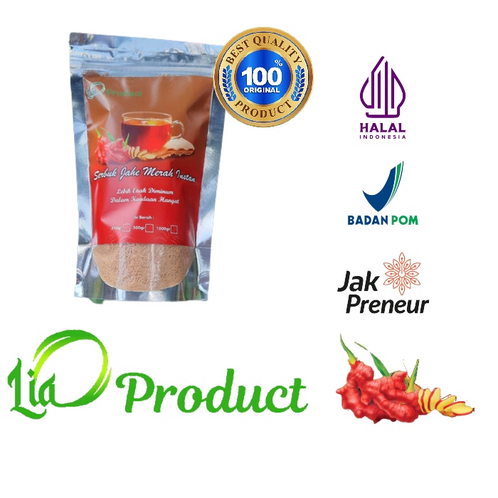 

Jahe Merah Instan Bu Lia 250g | Original Jahe Serbuk | Jahe Merah Bubuk