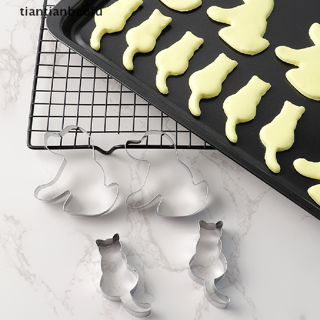 2 Pcs Cetakan Kue Bentuk Hewan Bahan Stainless Steel Untuk Anak