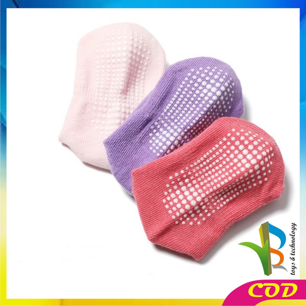 RB-P535 Kaos Kaki Anak 6 Pasang Anti Slip Pendek Polos Baby Kids Socks / Kaus Kaki Anak Anti Licin Anak Perempuan Laki Laki