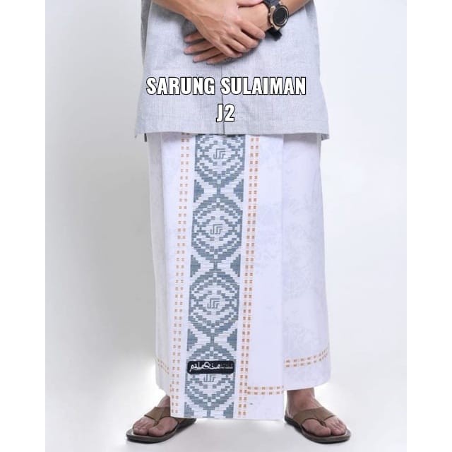 {FamilyStore} Rabbani Sarung Palestine Sulaiman J2 Putih Motif Palestina Terbaru - Sulaiman J2 Pth L