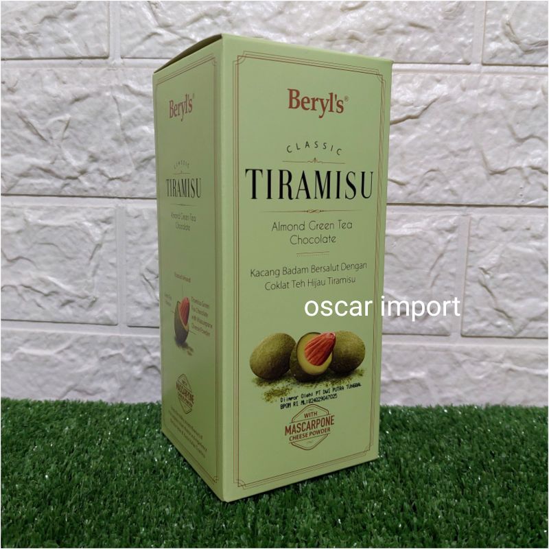 

Beryl's Greentea Almond Tiramisu Chocolate 200g box coklat matcha green tea cokelat import premium beryls