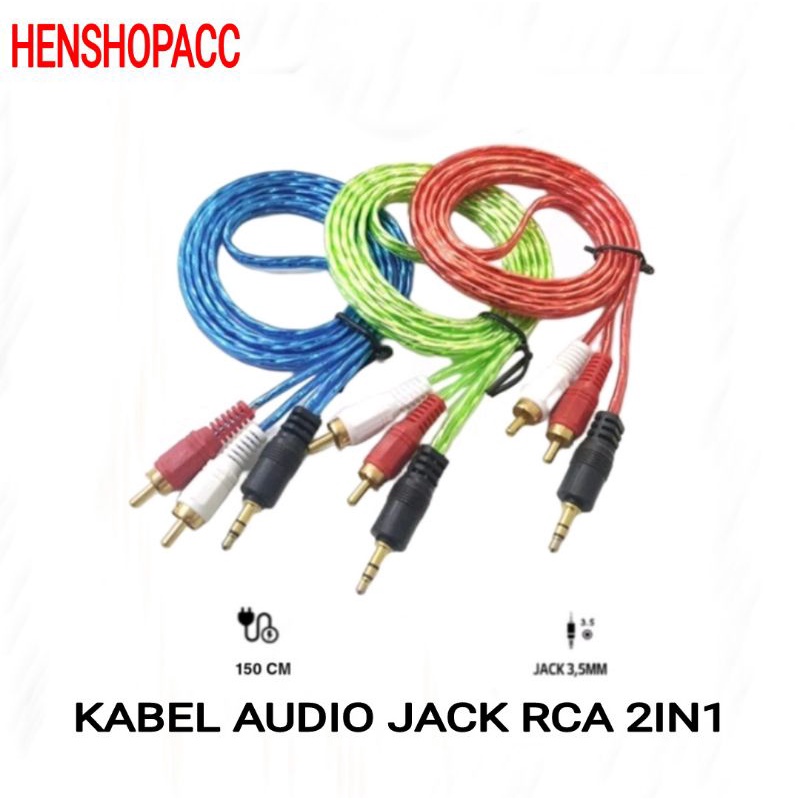 KABEL JACK AUDIO 2 IN 1 RCA