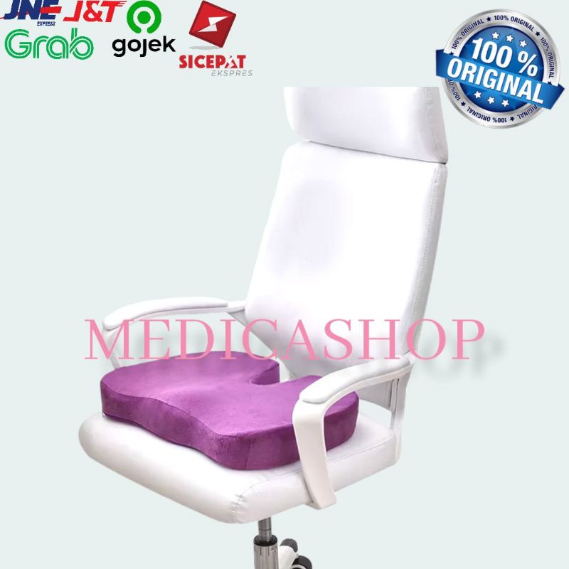 bantal memory foam / gel empuk buat duduk lama dan terapi tulang ekor