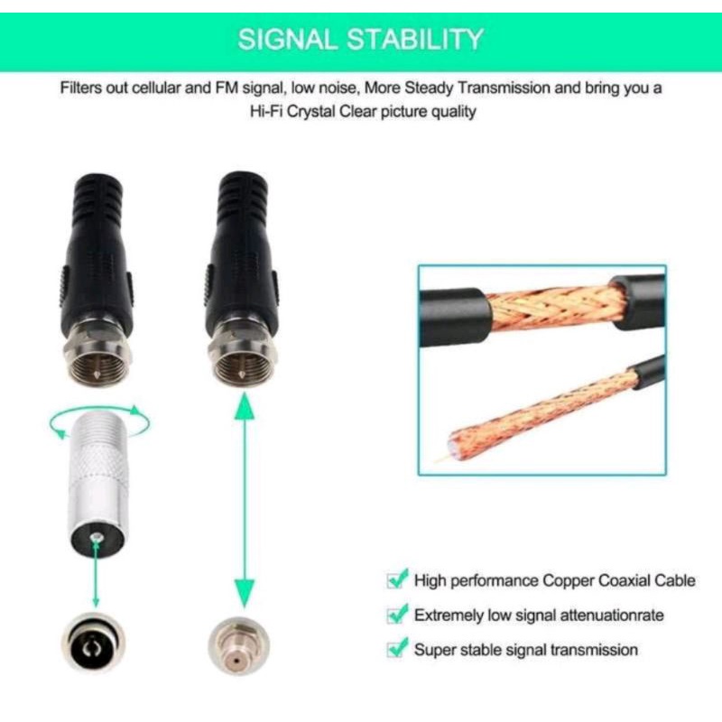 Antena TV DIGITAL indoor DVB-T2 25DB 4K high gain berkualitas