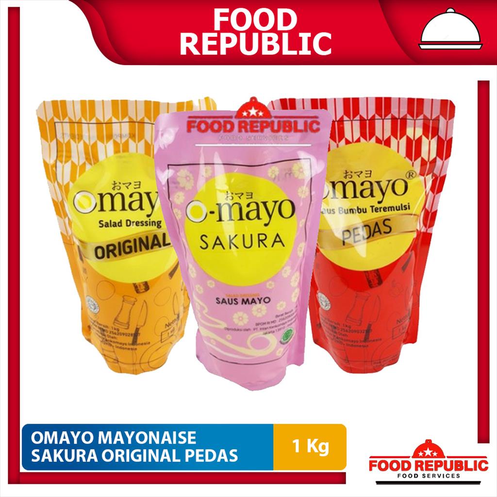 OMAYO MAYONAISE 1 KG ORIGINAL PEDAS SAKURA MAYONNAISE HALAL JEPANG