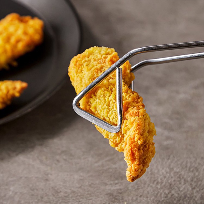 Korean Triangle Kitchen Tongs/Stainless Kitchen Tongs/Penjepit Dapur/Cooking Memasak BBQ Prasmanan