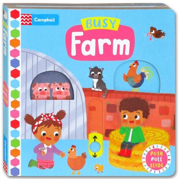 

Busy Farm - Push Pull Slide Board Book