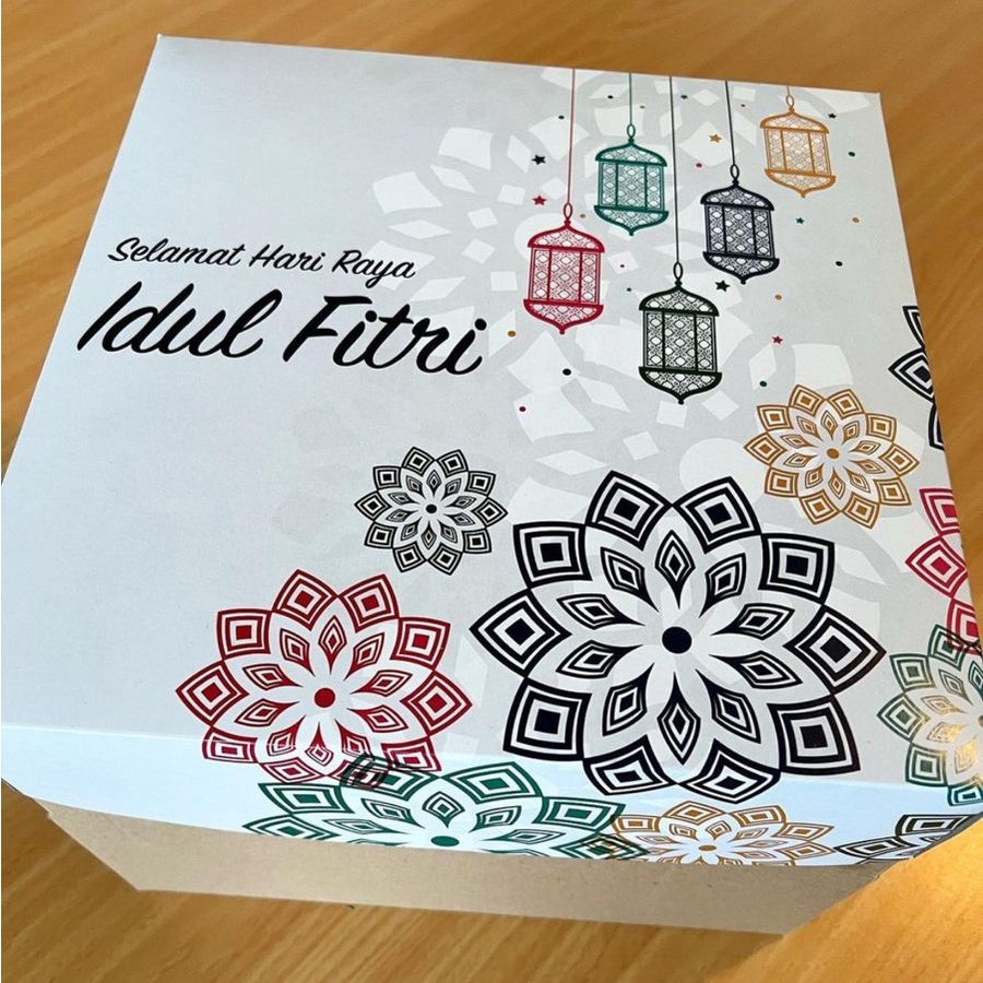 

5 pcs dus hampers idul fitri ukuran 30x30cm kotak kemasan kue lapis legit lebaran box hadiah peking bolu gulung