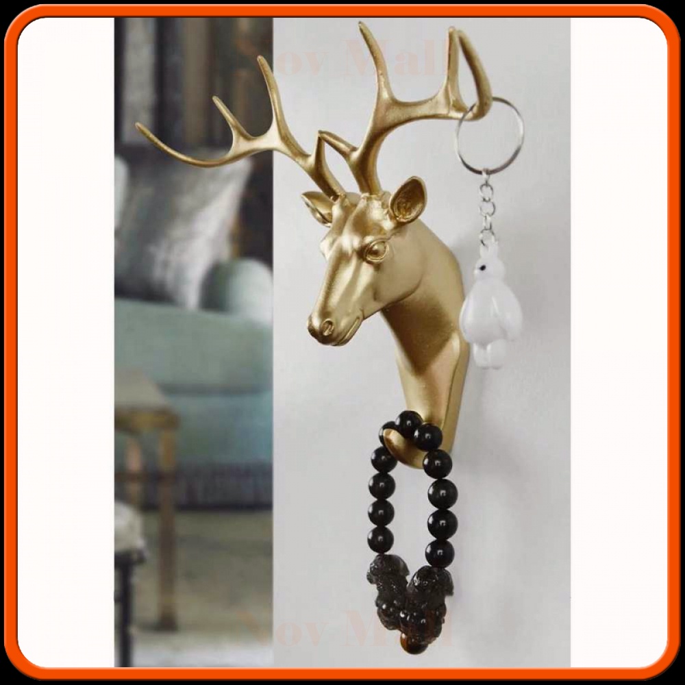 Gantungan Dinding Wall Hanging Hook Antlers Head -ST312