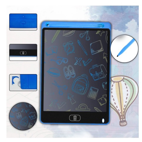 LCD WRITING TABLET 8,5  INCH PAPAN TULIS ANAK/DEWASA DENGAN TINTA MULTI COLOR