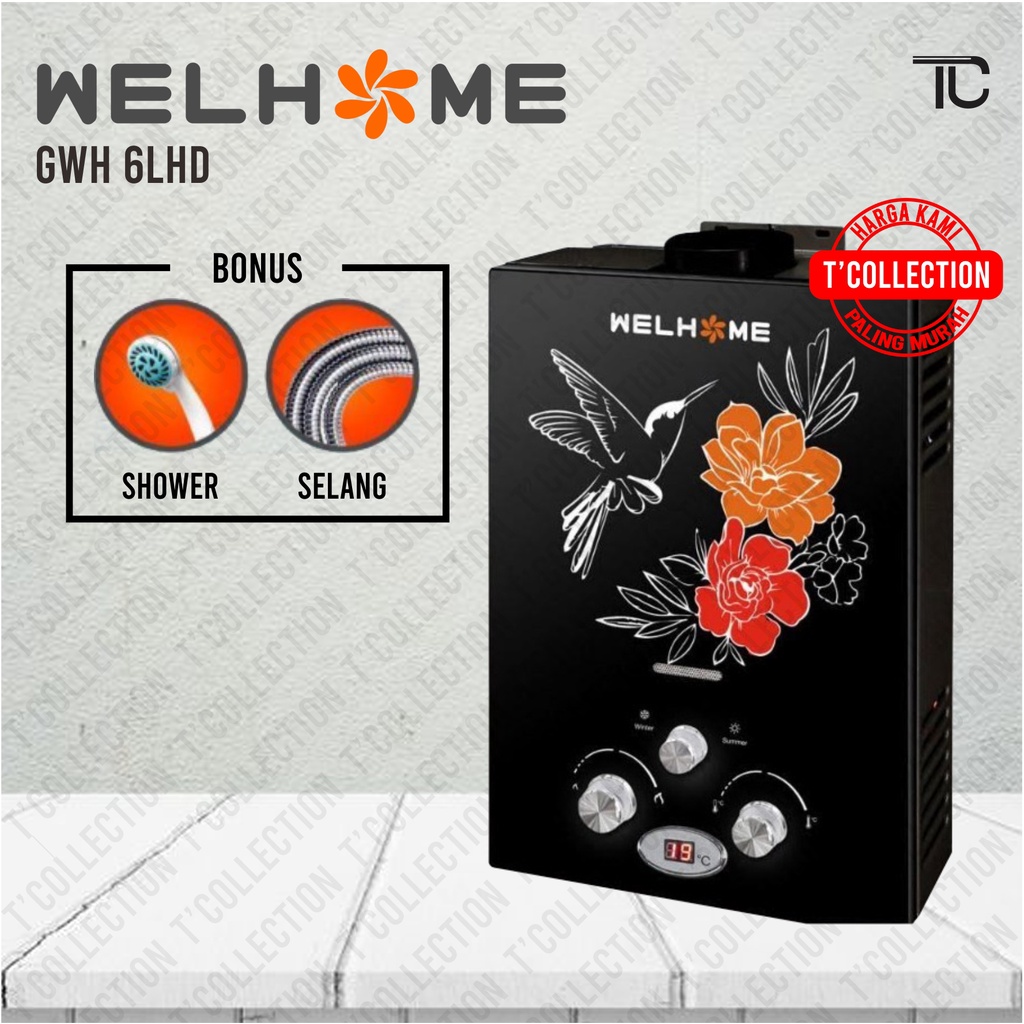 Water Heater WELHOME Pemanas Air Welhome GWH 6LHD